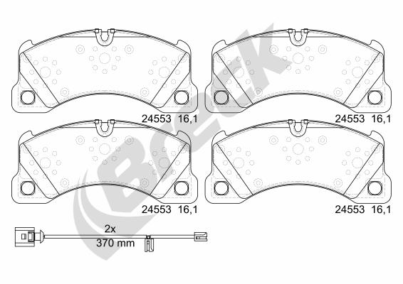 Set placute frana,frana disc 24553 00 553 00 BRECK